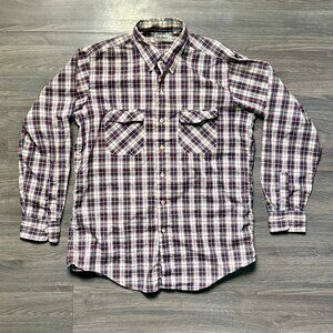 *Vintage L.L. Bean Men's Plaid Shirt - Red/Blue/White